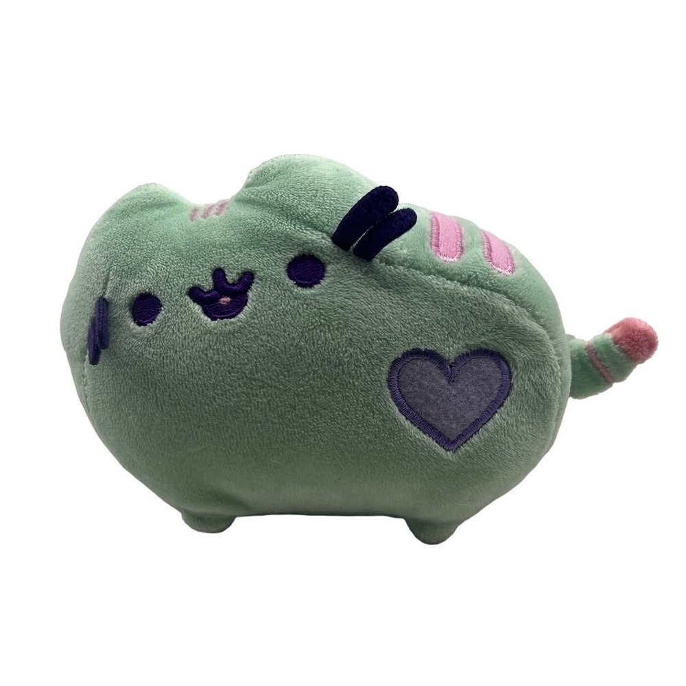 Pusheen the‎ Cat Plush Mint Green Purple Heart  GUND Stuffed Animal Toy